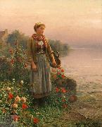 Daniel Ridgeway Knight Maria, By the Seine Sweden oil painting artist